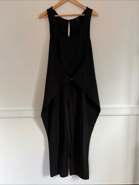 COS Sleeveless Black Draped Jumpsuit